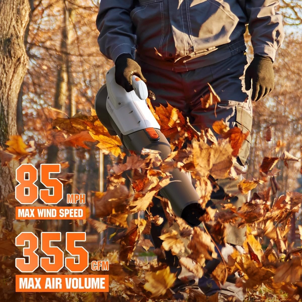 Cordless Leaf Blower 20V High Power Lightweight Electric Garden Cleaner - Kwikley