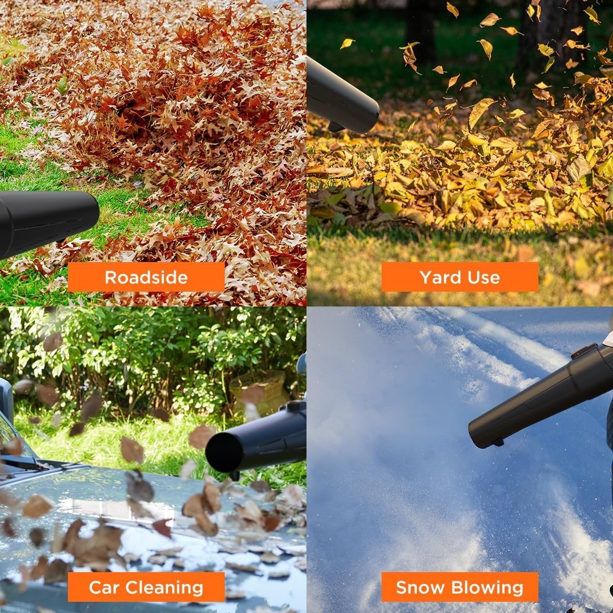 Cordless Leaf Blower 20V High Power Lightweight Electric Garden Cleaner - Kwikley