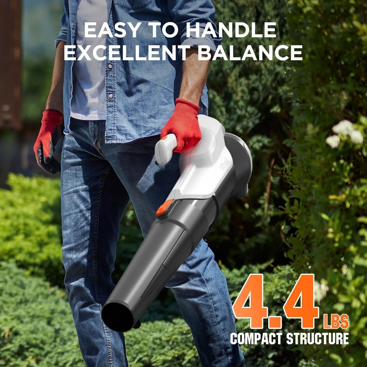 Cordless Leaf Blower 20V High Power Lightweight Electric Garden Cleaner - Kwikley