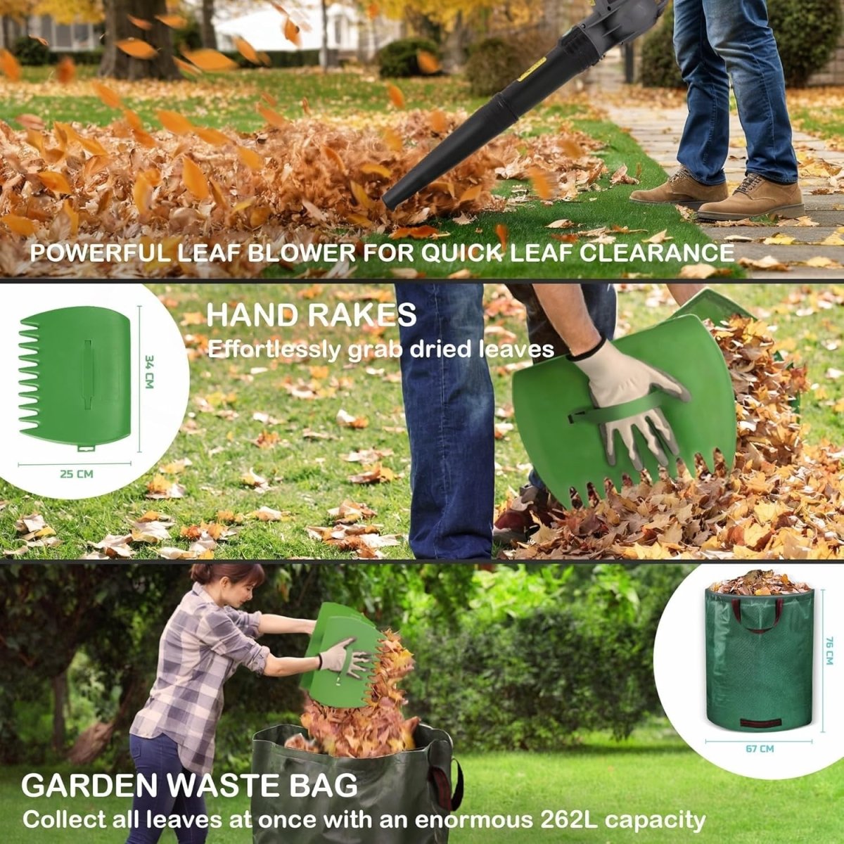 Cordless Leaf Blower 20V Lightweight Garden Patio Driveway Cleaner Kit - Kwikley