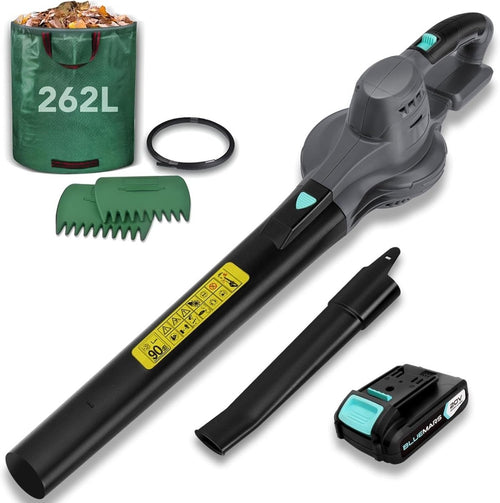 Cordless Leaf Blower 20V Lightweight Garden Patio Driveway Cleaner Kit - Kwikley