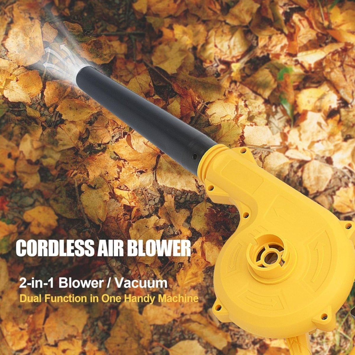 Cordless Leaf Blower 20V/18V Battery Compatible Lightweight Garden Air Blower - Kwikley