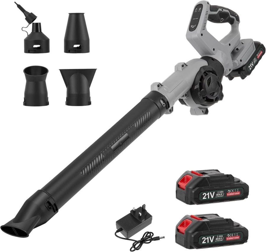 Cordless Leaf Blower 210km/h 3 - Speed 2 Batteries Garden Lawn Cleaner - Kwikley