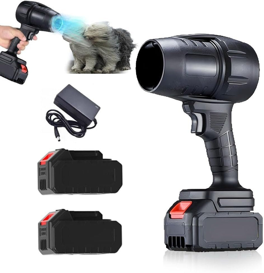 Cordless Leaf Blower 21V Dual Battery Handheld Turbo Jet 3 Speed Cleaner - Kwikley