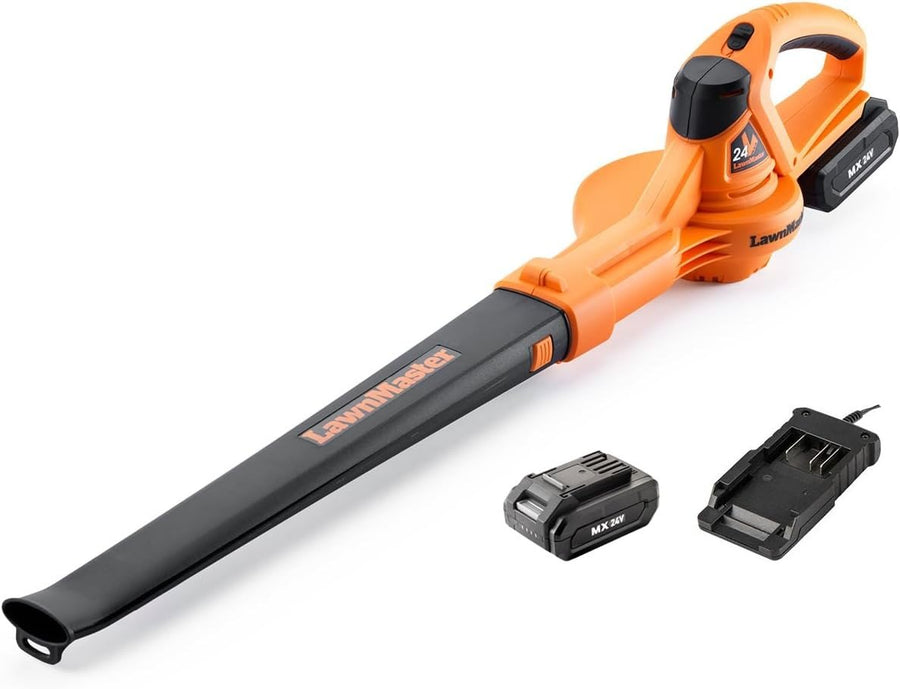 Cordless Leaf Blower 24V Battery Powered Lightweight Garden Leaf Cleaner Kit - Kwikley