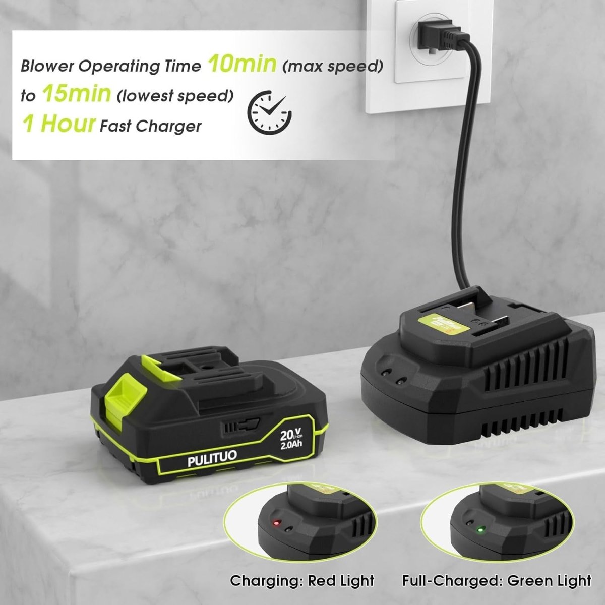 Cordless Leaf Blower 3 - in - 1 Brushless 290km/h Mini Handheld Garden Cleaner - Kwikley