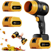 Cordless Leaf Blower 34000RPM Mini Handheld Turbo Jet with 2 Batteries - Kwikley