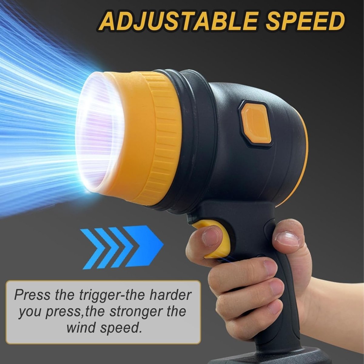 Cordless Leaf Blower 34000RPM Mini Handheld Turbo Jet with 2 Batteries - Kwikley