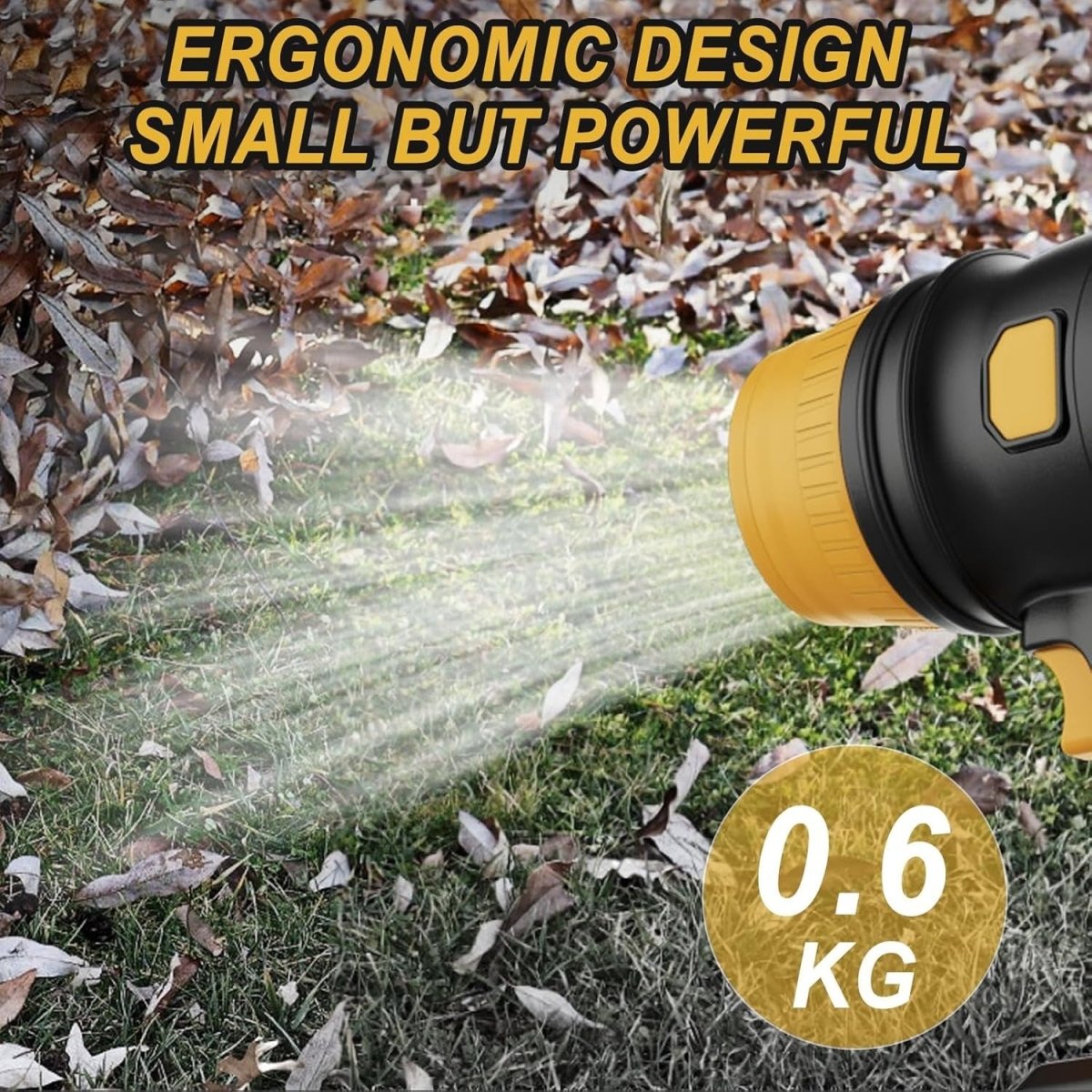 Cordless Leaf Blower 34000RPM Mini Handheld Turbo Jet with 2 Batteries - Kwikley