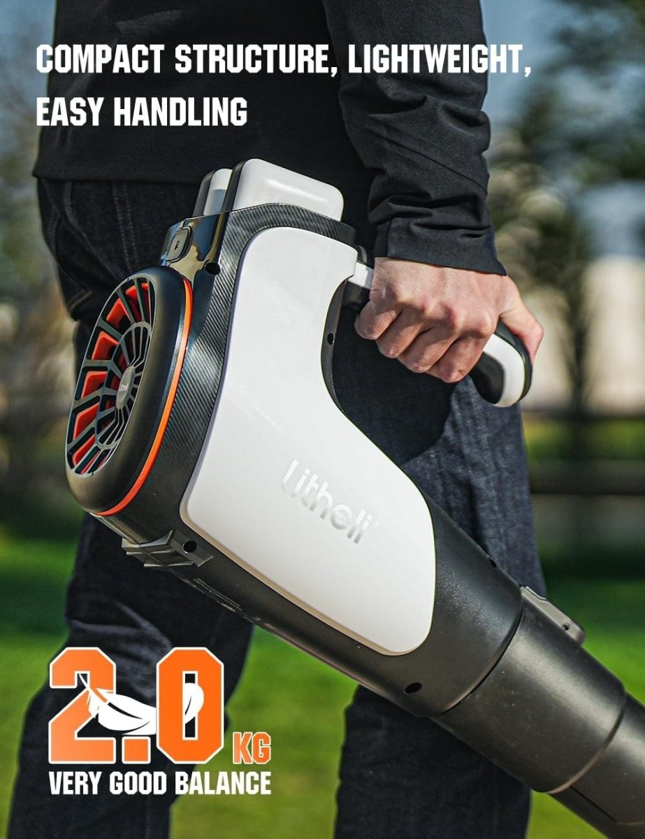 Cordless Leaf Blower 40V Brushless Turbo High Power Dual Battery Garden - Kwikley