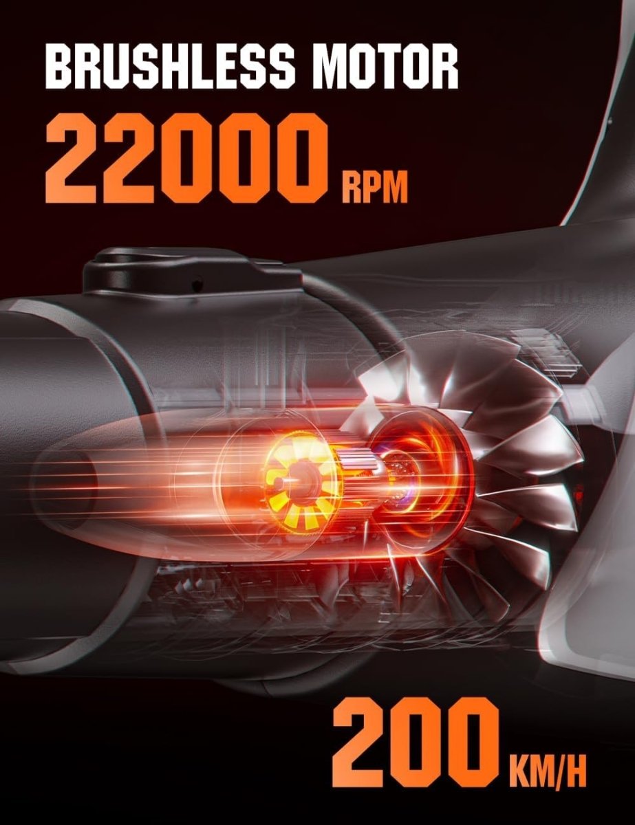 Cordless Leaf Blower 40V Brushless Turbo High Power Dual Battery Garden - Kwikley