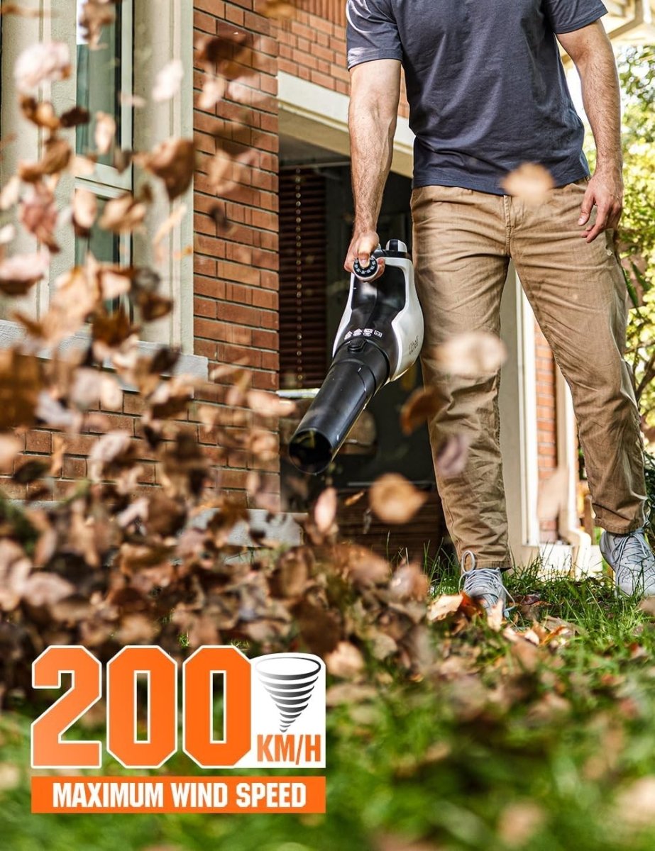 Cordless Leaf Blower 40V Brushless Turbo High Power Garden Blower Body Only - Kwikley