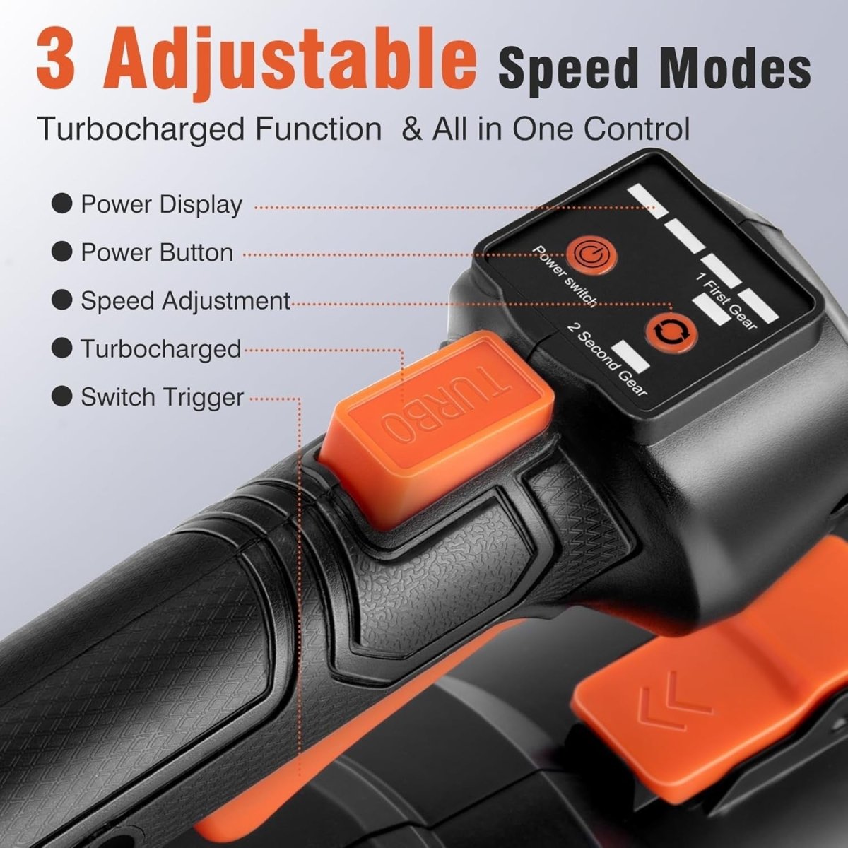 Cordless Leaf Blower 494CFM 21V Dual Battery Lightweight Garden Cleaner - Kwikley
