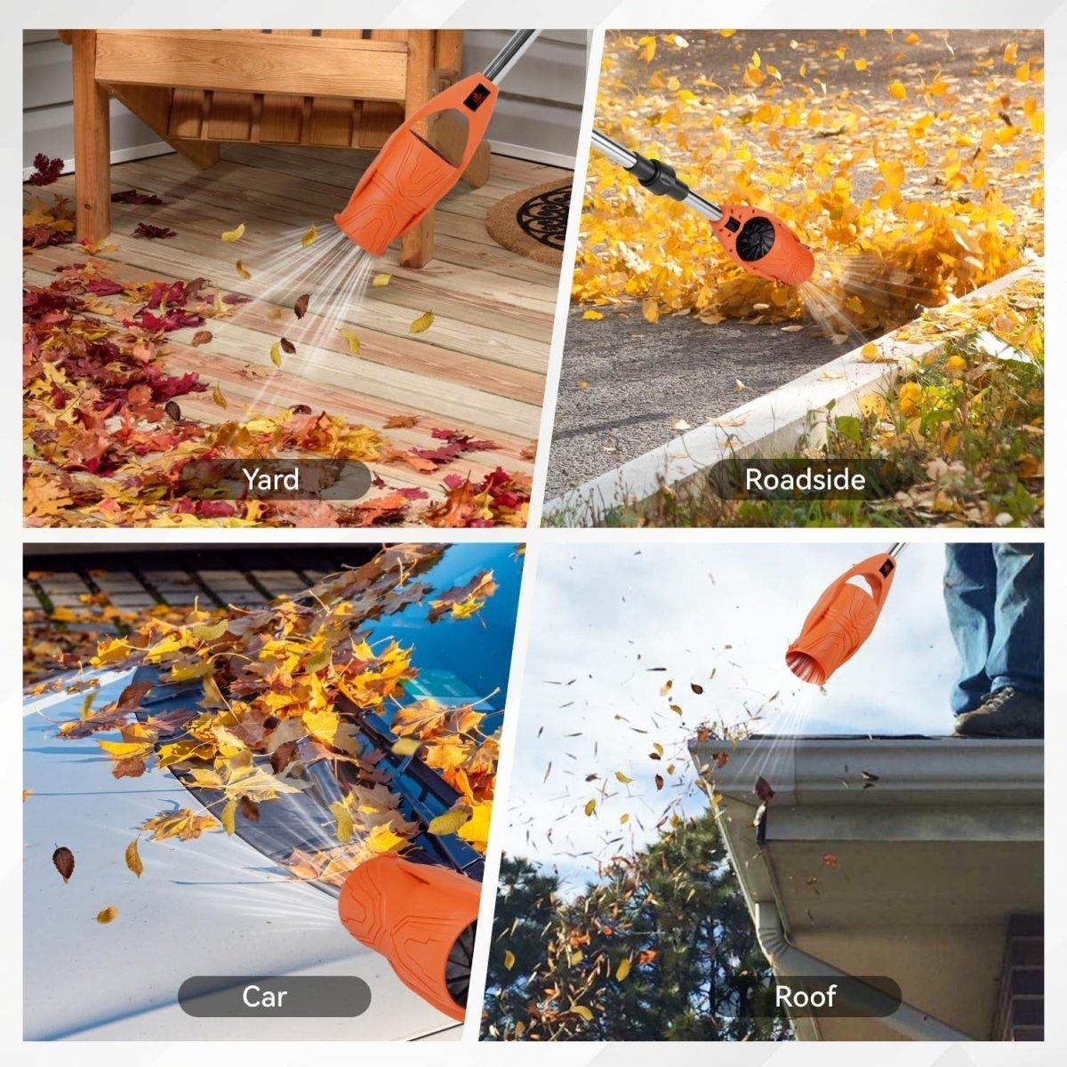 Cordless Leaf Blower Folding Electric 52m/s Lightweight Battery Garden Cleaner - Kwikley