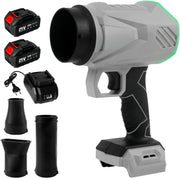 Cordless Leaf Blower Turbine Air 500000RPM Dual Battery Variable Speed - Kwikley