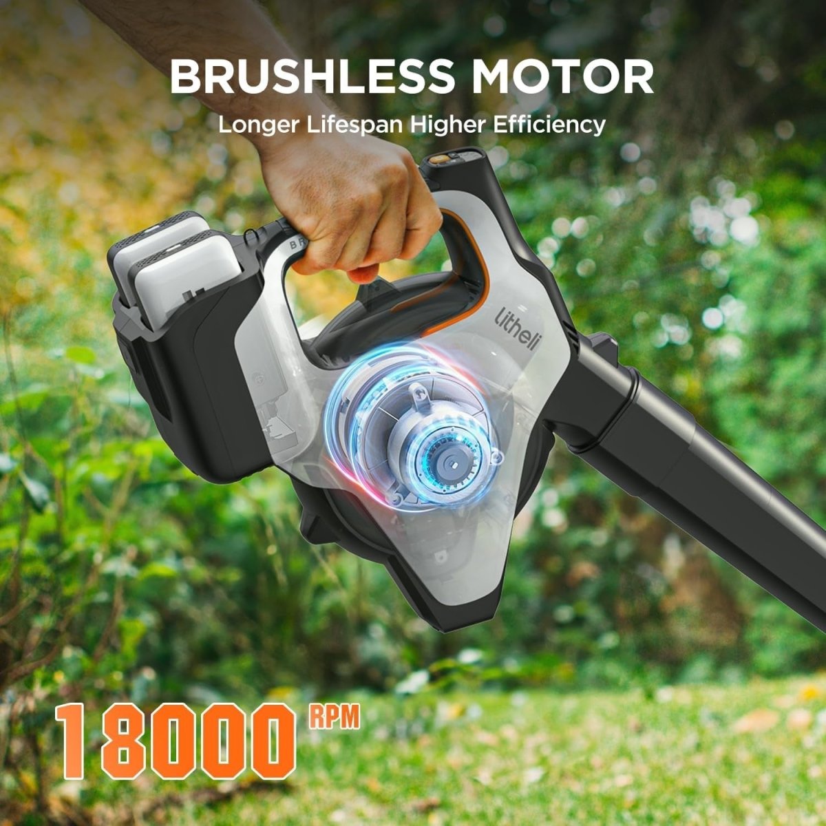Cordless Leaf Blower Vacuum 2 - in - 1 High Power 78m/s 45L Bag Dual Battery - Kwikley