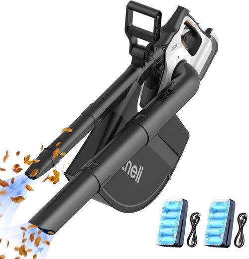 Cordless Leaf Blower Vacuum 2 - in - 1 High Power 78m/s 45L Bag Dual Battery - Kwikley