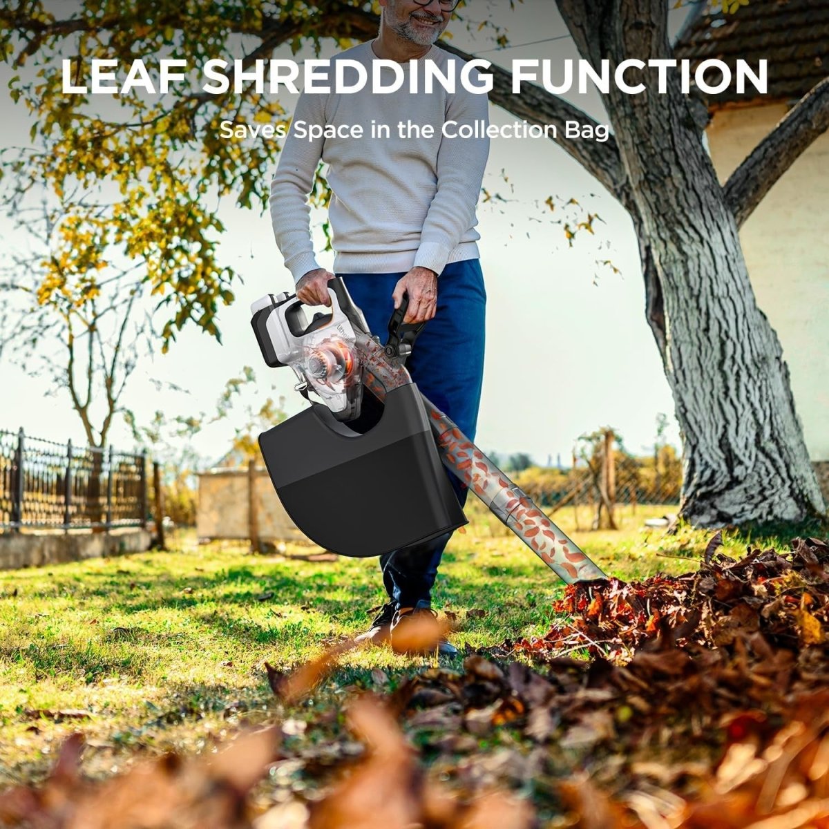 Cordless Leaf Blower Vacuum 2 - in - 1 High Power 78m/s 45L Bag Dual Battery - Kwikley