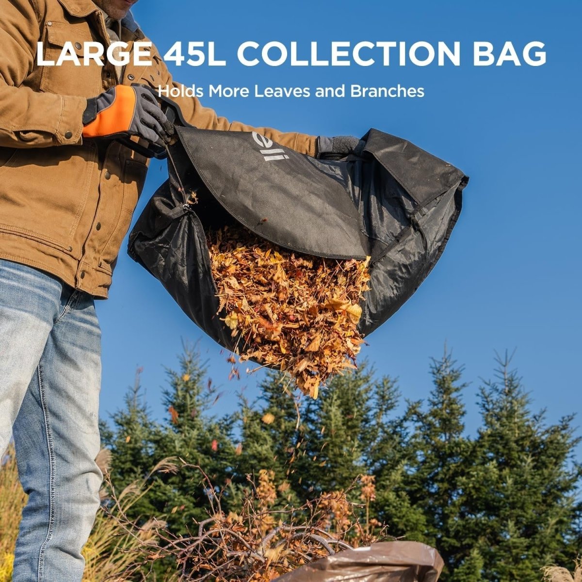 Cordless Leaf Blower Vacuum 2 - in - 1 High Power 78m/s 45L Bag Dual Battery - Kwikley