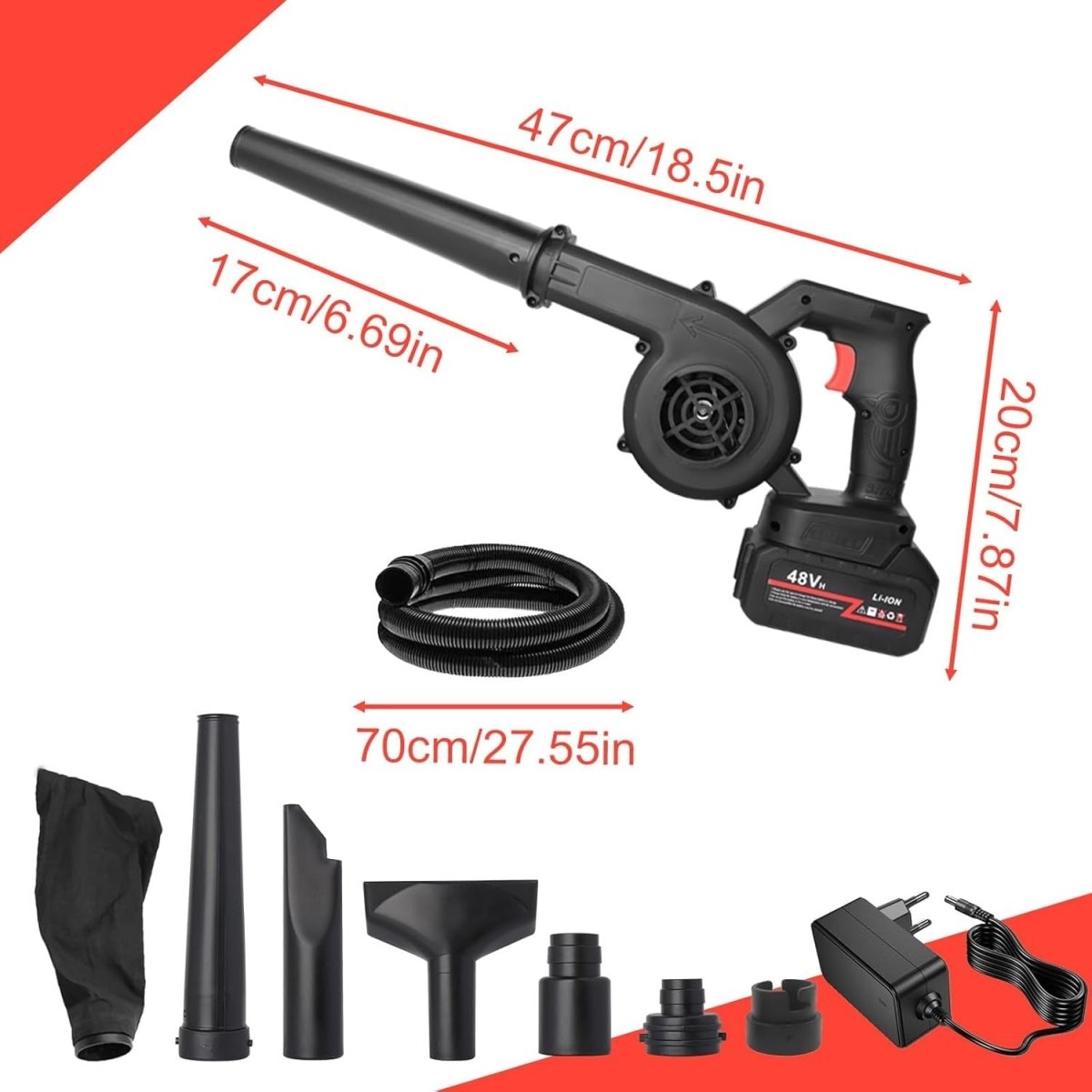 Cordless Leaf Blower Vacuum Mini Handheld Car Garden Air Cleaner - Kwikley