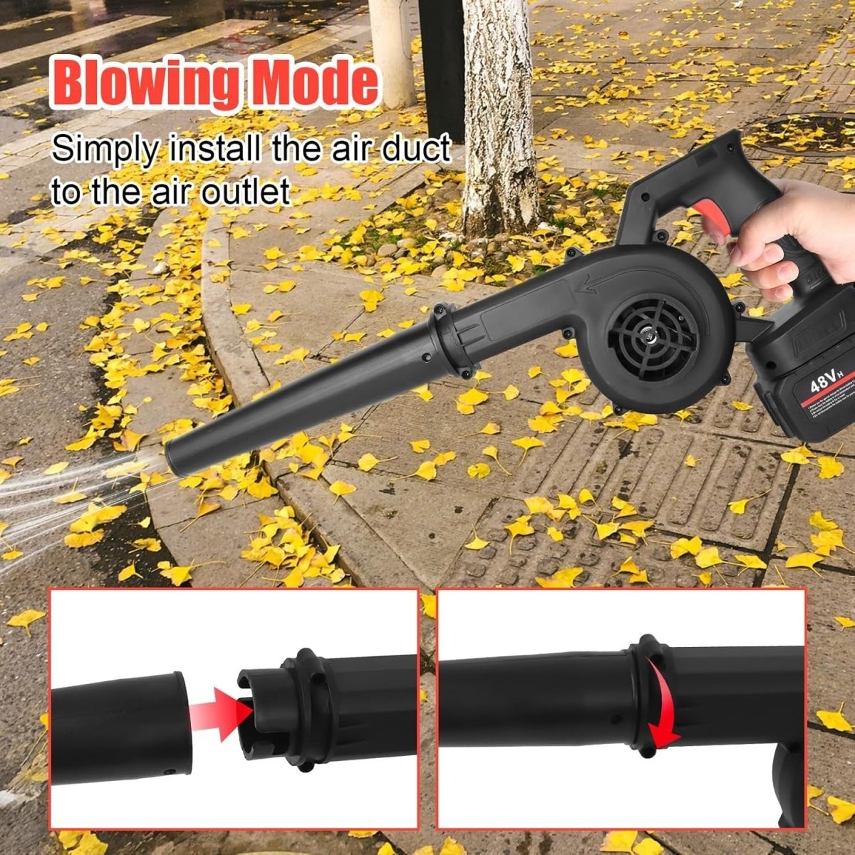 Cordless Leaf Blower Vacuum Mini Handheld Car Garden Air Cleaner - Kwikley