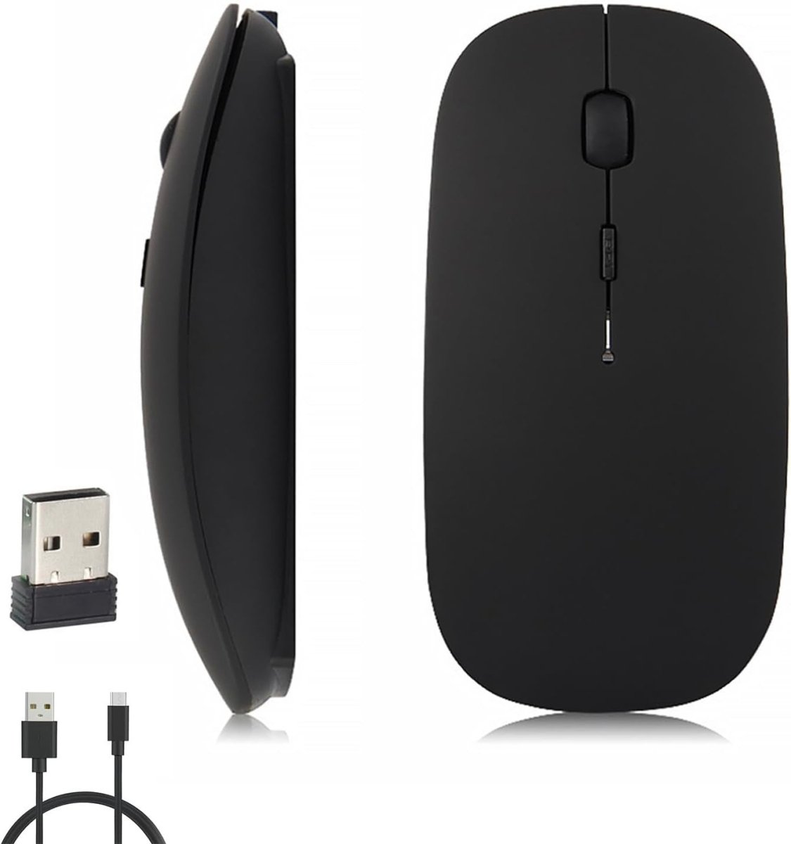 Cordless Rechargeable Mouse Bluetooth 1600 DPI Silent USB - Kwikley