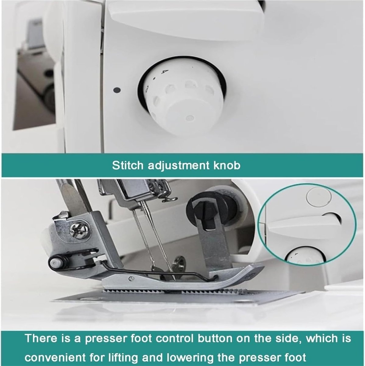 Coverstitch Serger Overlock Sewing Machine 2 3 4 5 Stitch Heavy Duty - Kwikley