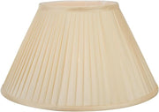 Cream Pleated Silk Empire Lampshade Ivory Tapered Table Floor Lamp Shade - Kwikley