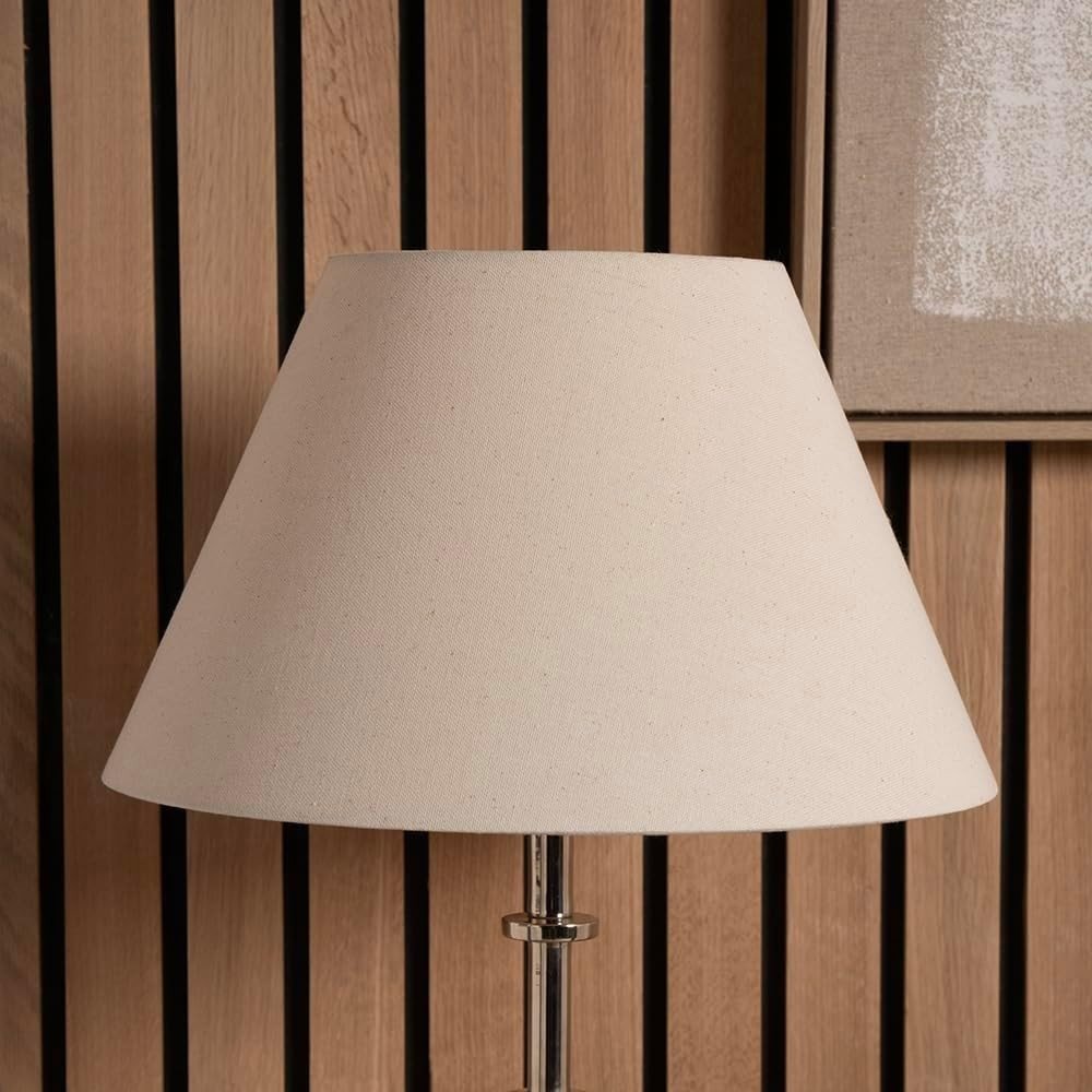 Cream Slubby Hopsack Lampshade Coolie Table Floor Lamp Shade 30cm - Kwikley