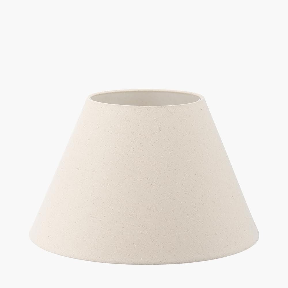 Cream Slubby Hopsack Lampshade Coolie Table Floor Lamp Shade 30cm - Kwikley