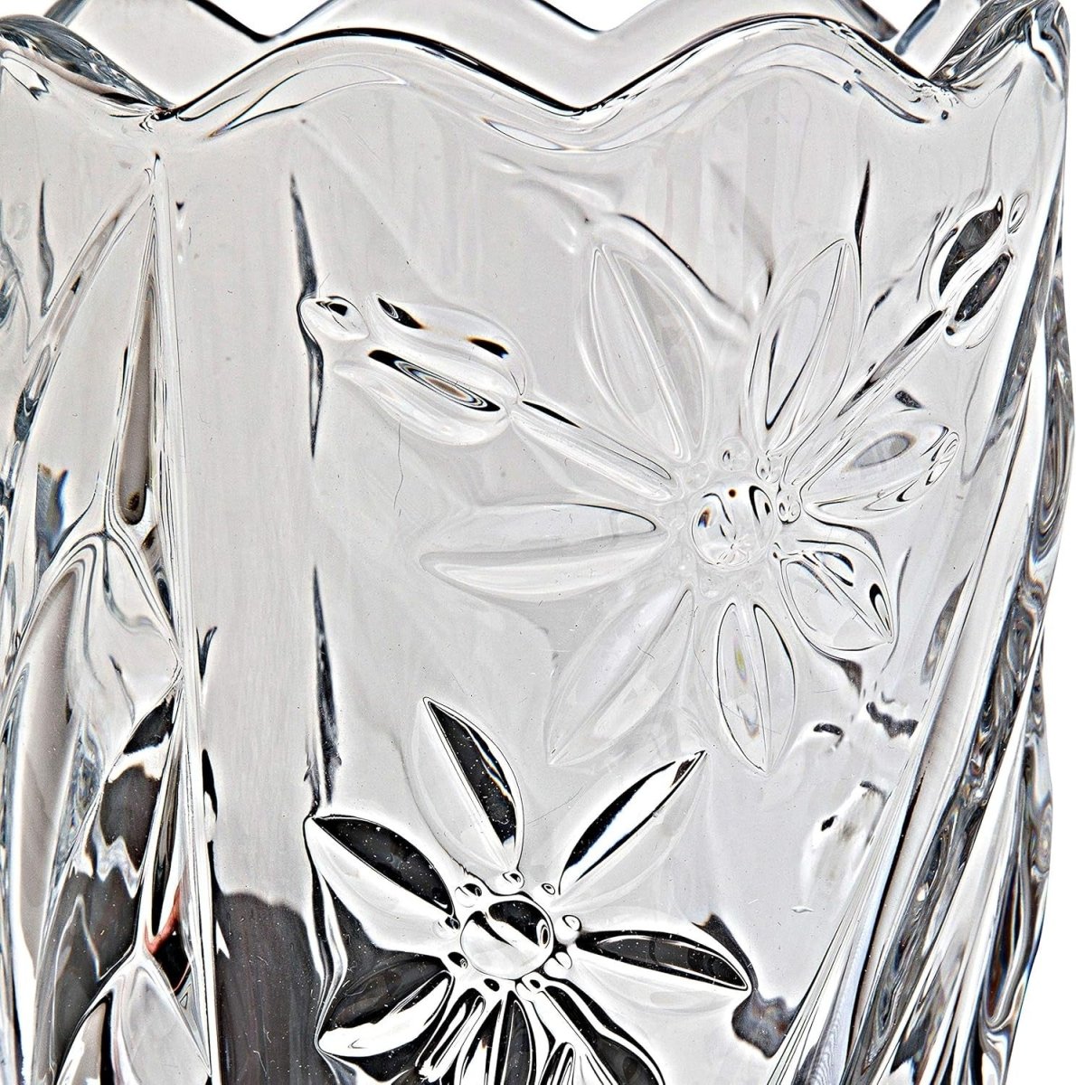 Crystal Glass Flower Vase 30cm Tall Orchid Cut Luxury Home Decor Gift - Kwikley