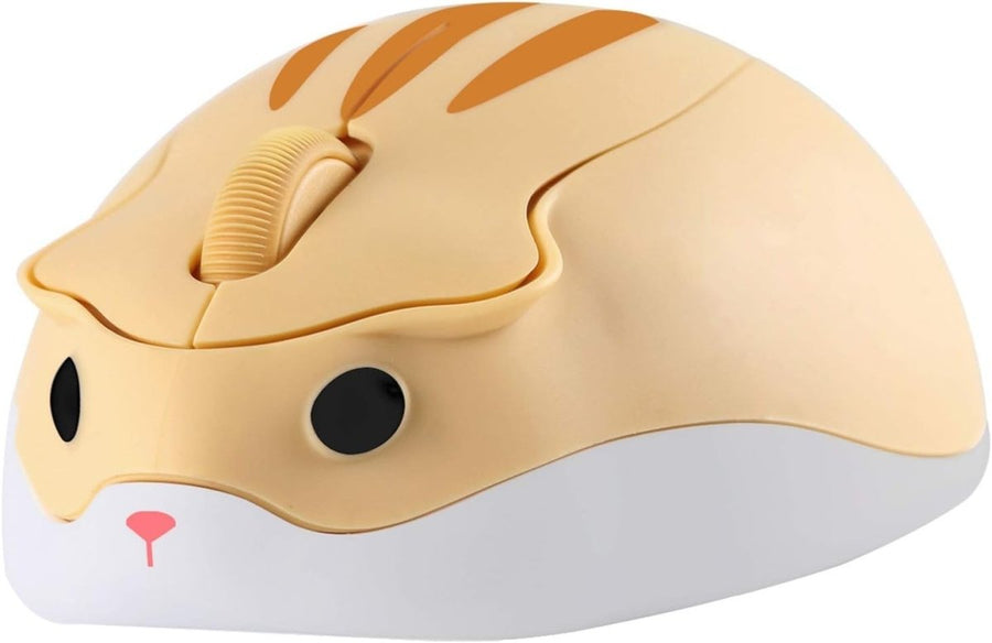 Cute Hamster Wireless Mouse Silent Mini Ergonomic USB Laptop PC - Kwikley