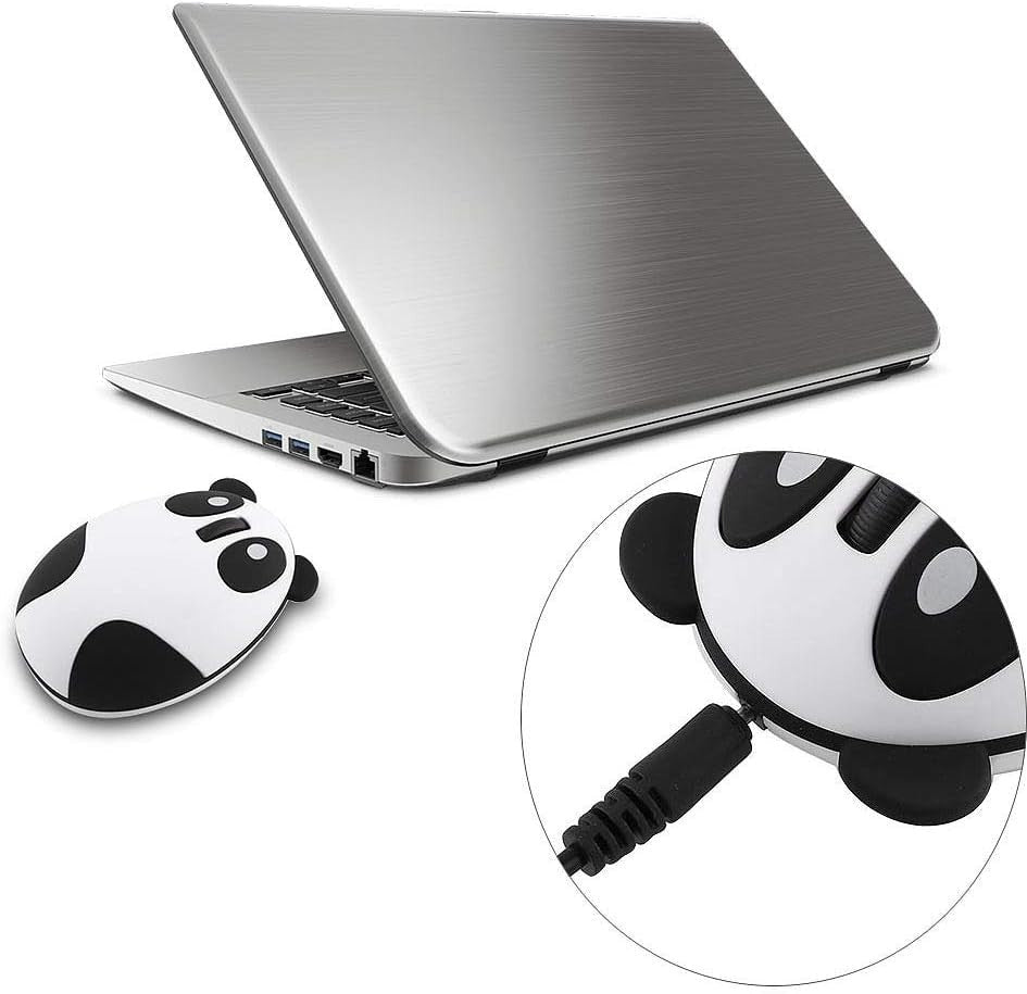 Cute Panda Wireless Mouse 2.4G USB Rechargeable Silent - Kwikley