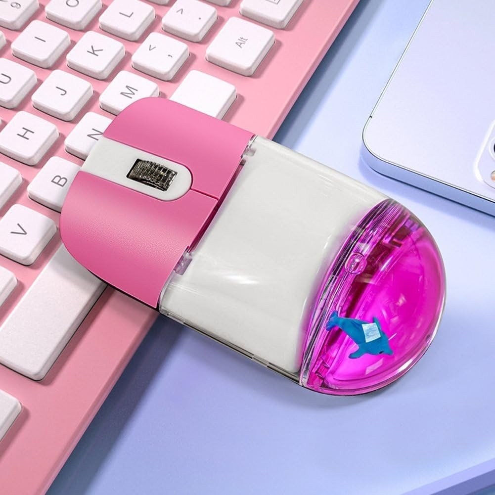 Cute Rechargeable Wireless Mouse Bluetooth Silent Pink - Kwikley