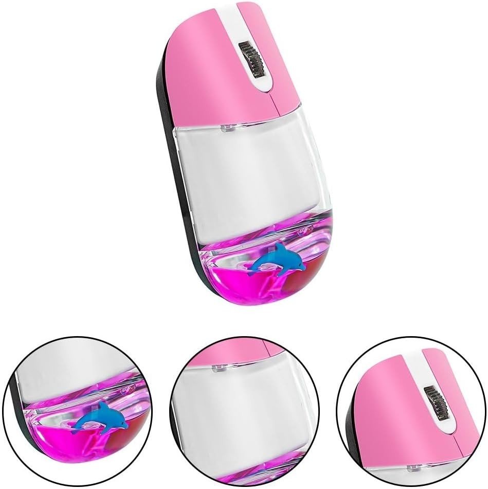 Cute Rechargeable Wireless Mouse Bluetooth Silent Pink - Kwikley