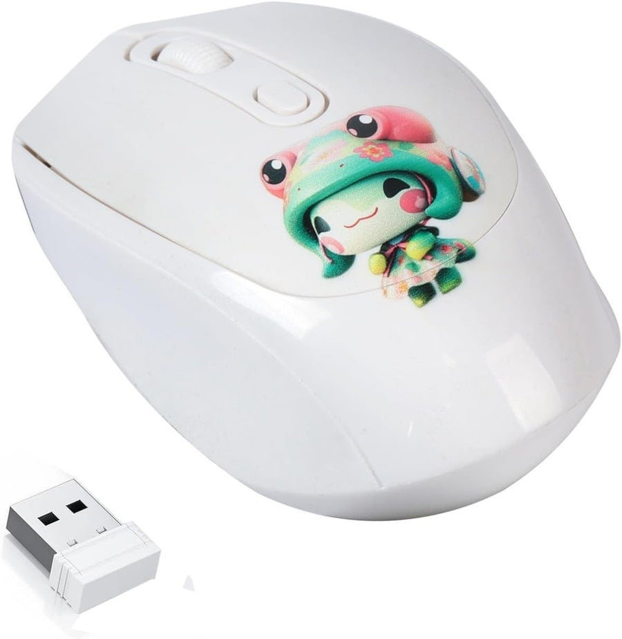 Cute Silent Wireless Mouse 1600 DPI 2.4G USB Laptop PC - Kwikley