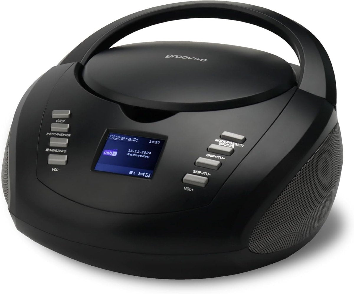 DAB Boombox CD Player Bluetooth FM Radio Alarm Clock AUX Portable - Kwikley