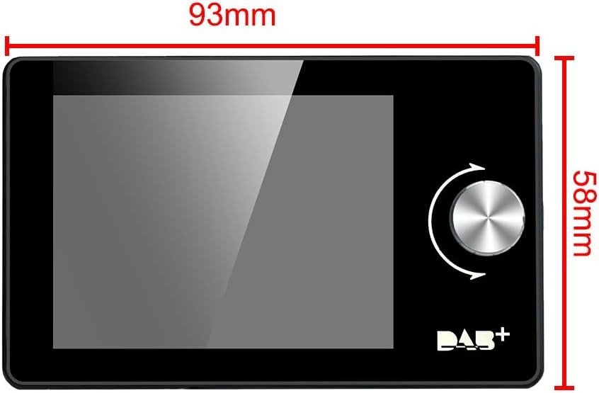 DAB Car Radio Adapter 2.8" Display Bluetooth FM Transmitter AUX - Kwikley
