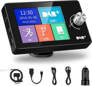 DAB Car Radio Adapter 2.8" Display Bluetooth FM Transmitter AUX - Kwikley