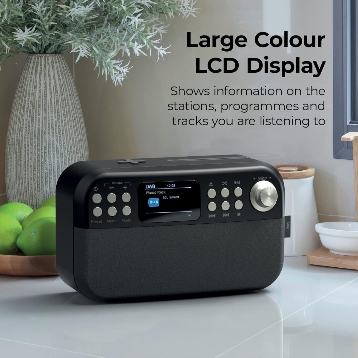 DAB+ CD Player HiFi Bluetooth Speaker Qi Charger FM USB AUX Stereo - Kwikley