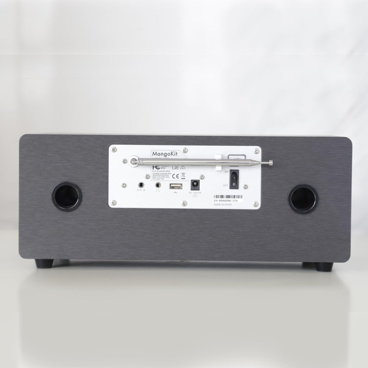 DAB+ CD Player HiFi Stereo System Bluetooth USB AUX Metallic Black - Kwikley
