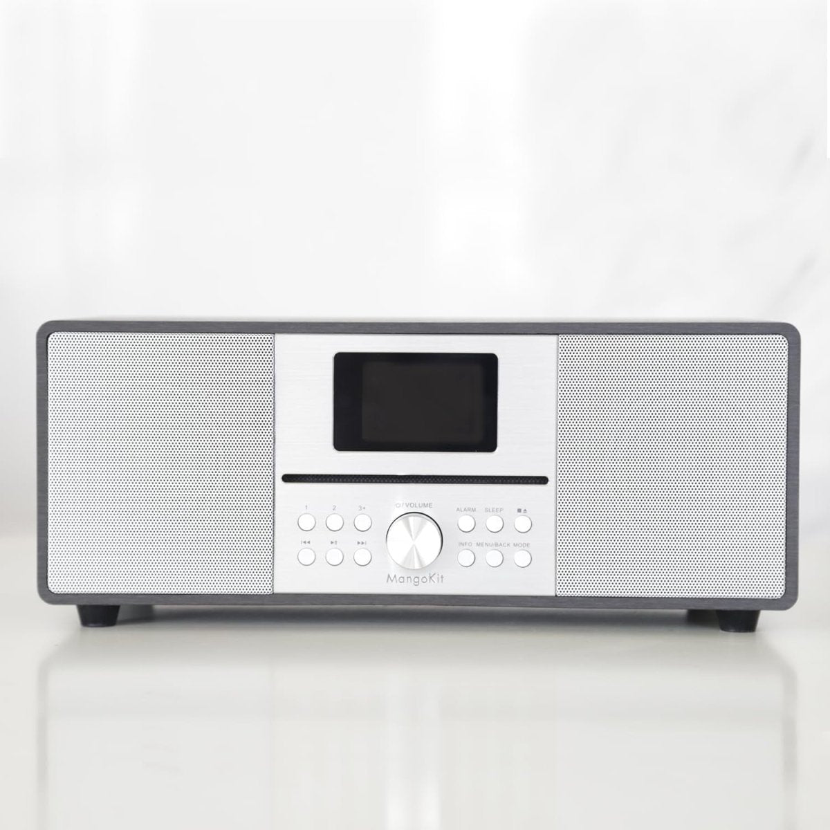 DAB+ CD Player HiFi Stereo System Bluetooth USB AUX Metallic Black - Kwikley