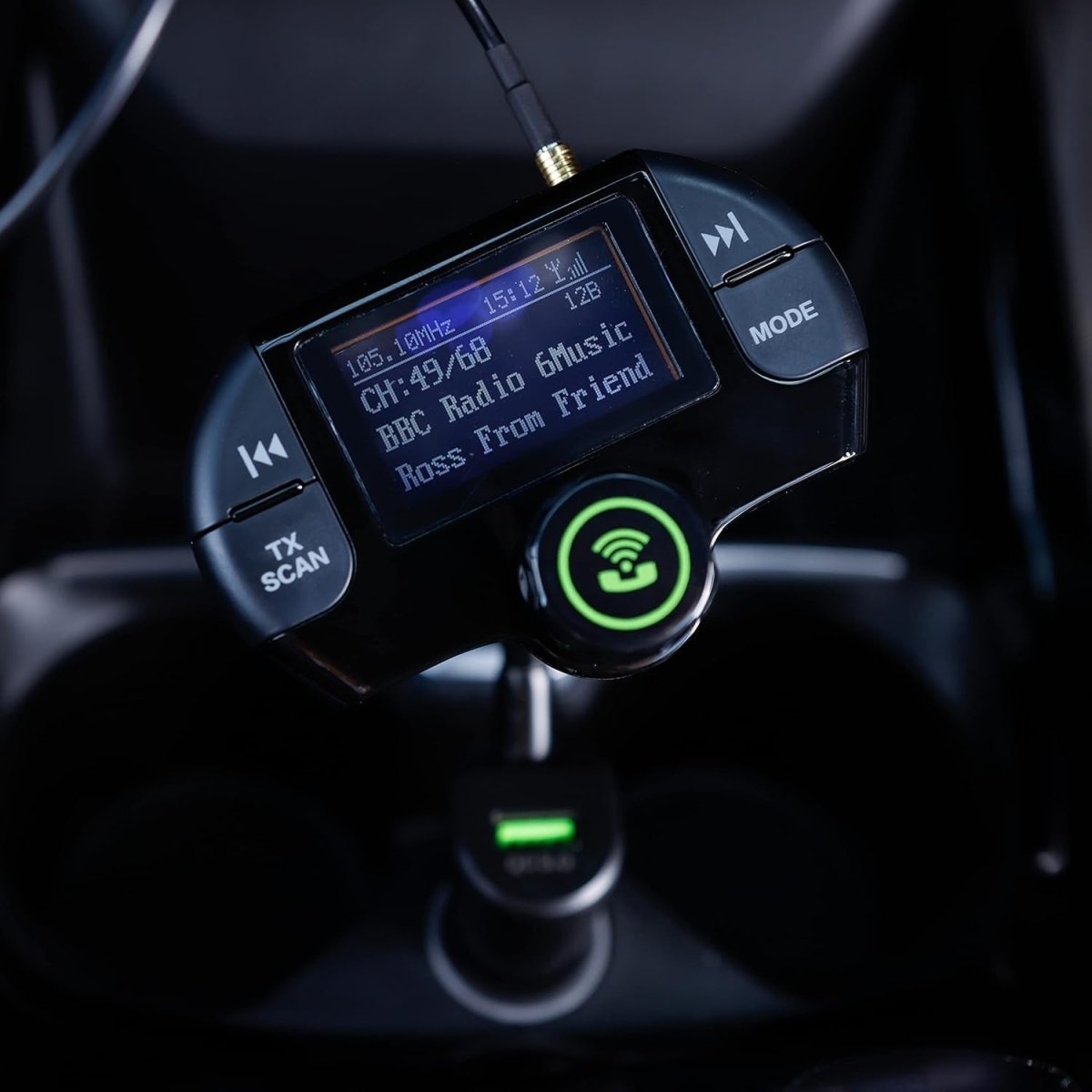 DAB DAB+ Car Radio Adapter Bluetooth FM Transmitter USB QC3.0 - Kwikley