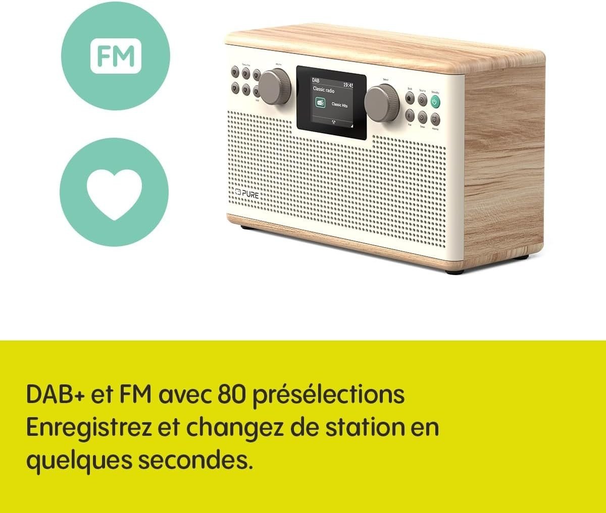 DAB+ FM Bluetooth HiFi Stereo Radio USB AUX TFT Display Remote - Kwikley