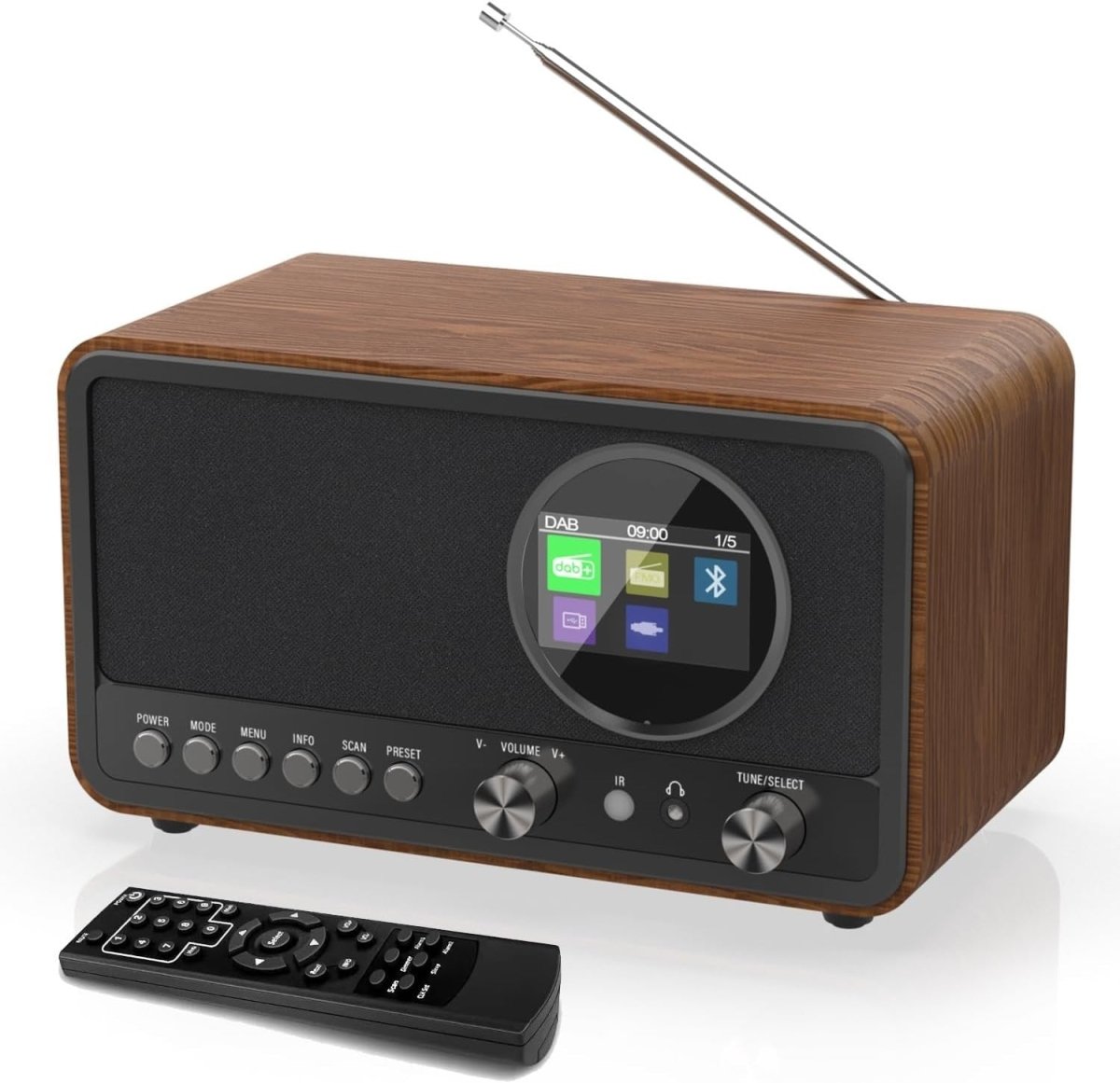 DAB/DAB+ Digital Radio Bluetooth FM Kitchen Alarm Sleep Timer - Kwikley