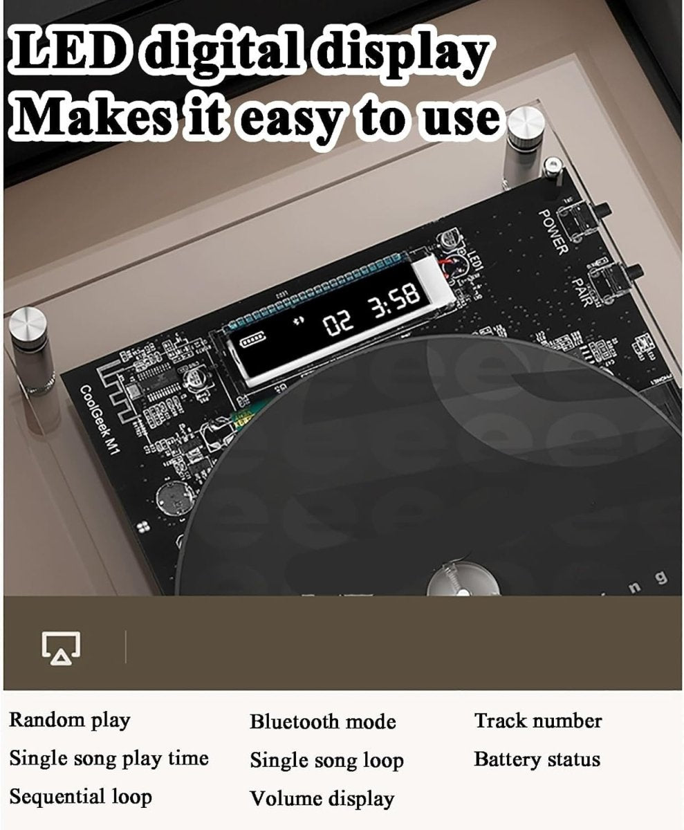 Decorative CD Player Photo Frame Bluetooth AUX Remote Wall Mount - Kwikley