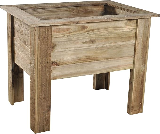 Deep Root Wooden Planter 100cm Raised Garden Bed 180L - Kwikley