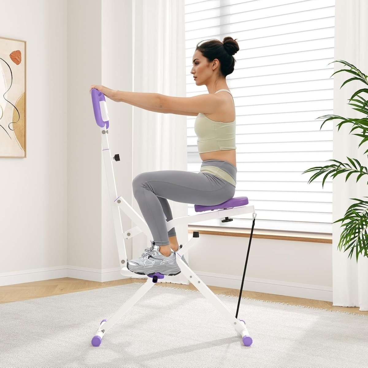 Deep Squat Assist Machine Rowing Trainer Full Body Workout Monitor - Kwikley