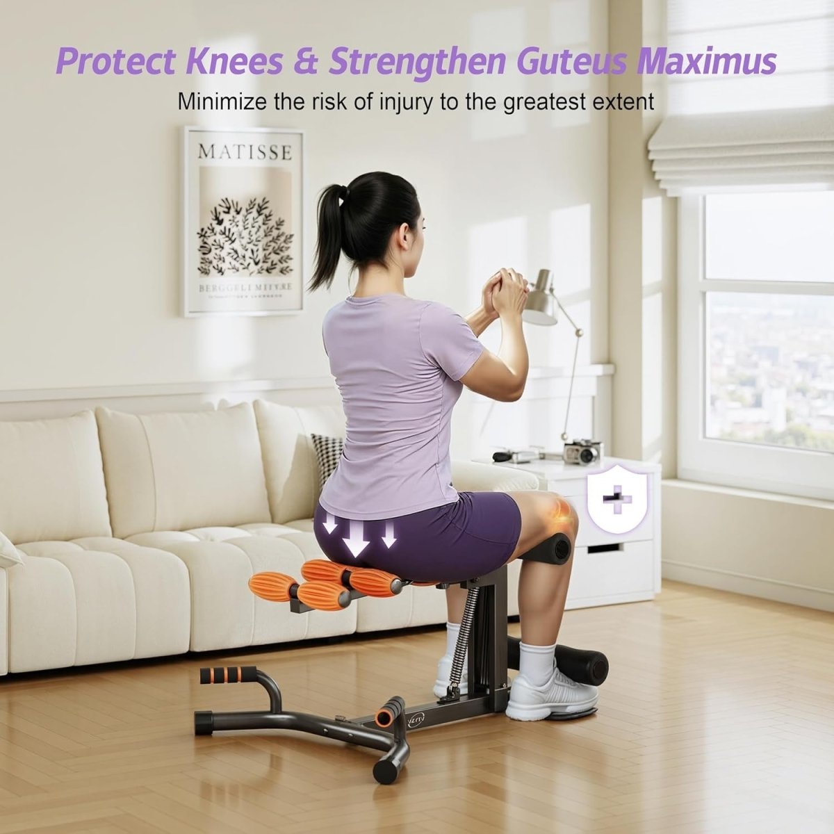 Deep Squat Machine Adjustable Glutes Leg Trainer Home Gym 350lb - Kwikley