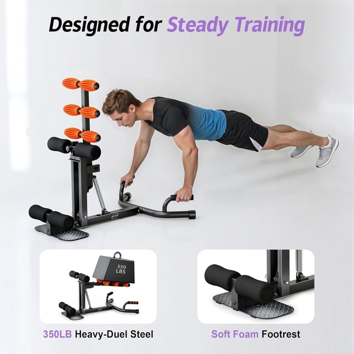 Deep Squat Machine Adjustable Glutes Leg Trainer Home Gym 350lb - Kwikley